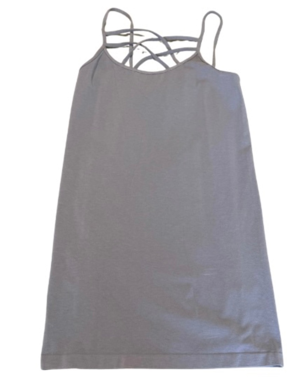 NWOT  M. RENA Cami. Gray, Stretchy, Strap neck line